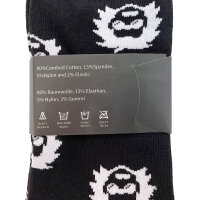 KRAWATTENDACKEL Socken mit "Professor Optiken" Design - Schwarz mit weißem Logo 36 - 40 (klein)