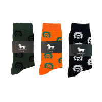 KRAWATTENDACKEL Socken mit "Professor Optiken" Design - Schwarz mit weißem Logo 36 - 40 (klein)